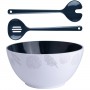 Melamine Salad Bowl With Cutlery Living