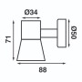 Batsystem Tube D3 SMD LED, aluminum, white glass