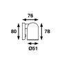 Batsystem Tube MR11 SMD LED, mattsilver