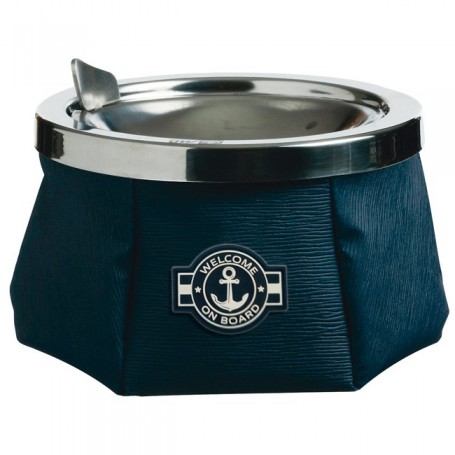 Ashtray Windproof Lid Welcome Blue