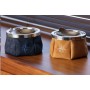 Ashtray Windproof Lid Simil Suede Camel