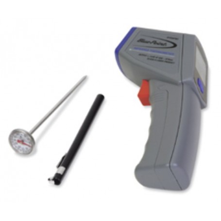 Infrared laser thermometer blue point