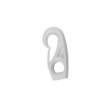 Mosquetón Blanco Ojal Ø10X42Mm P/ Cuerda Ø4Mm