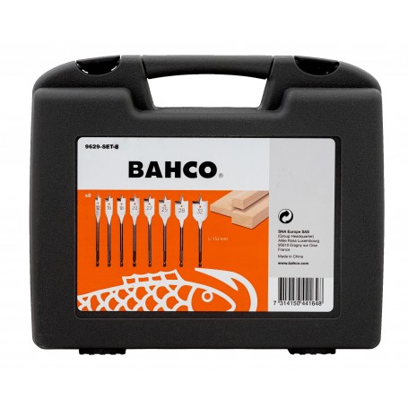 Bahco Flat Drill Bit Set f/ Wood - 8 pcs