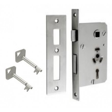 Cerradura De Embutir Mano Izquierda Laton Cromado 133X15X2Mm