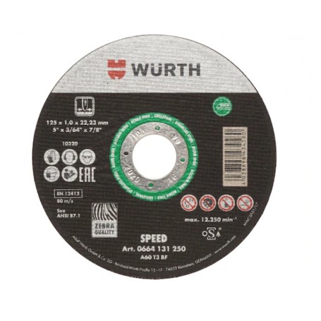 WÜRTH Cutting Disk Speed Plus 1215x1.0m