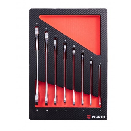 WÜRTH System Assortment 4.4.1, Double Open-End Wrench 8pcs