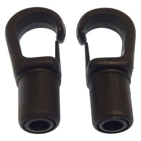 Black nylon hooks 8mm (2 units)