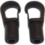 Black nylon hooks 8mm (2 units)