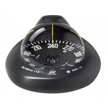 Plastimo olympic 115 compass black flat card