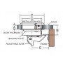 MARINE TOWN SLAM Latch 2" Without Lock Stainless Steel