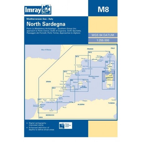 Imray chart m8: north of sardegna