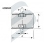 Rubber cylindrical damper "f-f" 70kg