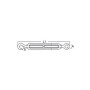 S.steel turnbuckle hook/eye m8