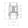 SS PN63 Disc Check Valve 1-1/4" NPT Genebre