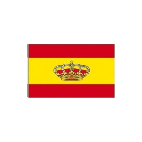 Flag spain with crown adhesive 21x14cm