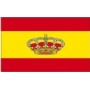 Adhesivo bandera española con corona 21x14cm