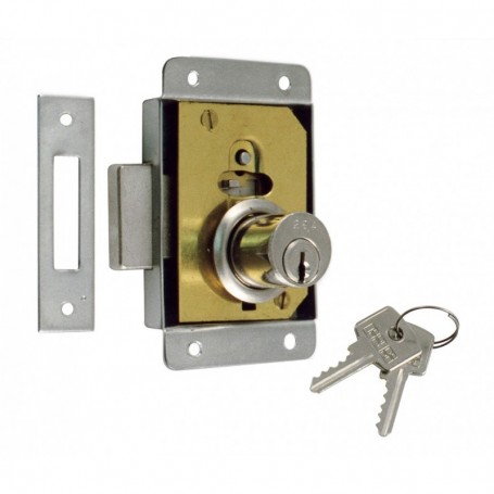 Cerradura Muebles Cilindro Laton Cromado 20X20Mm