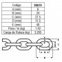 Calibrated galvanized chain 8mm din766 (per 100 meters)