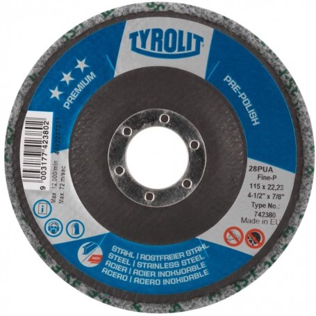 Disco Pre Pulido Tyrolit Premium 125X22X23Mm Fine-P