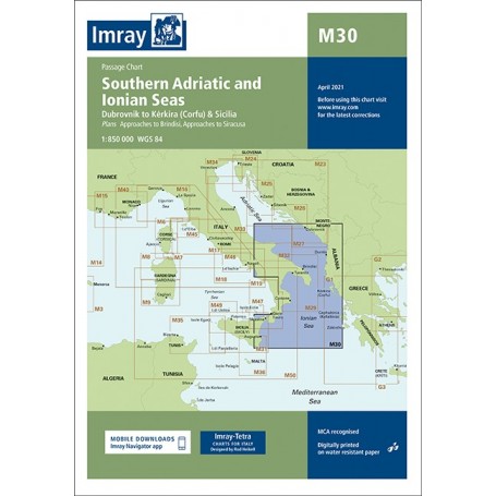 Imray chart m30: Southern Adriatic and Ionian Seas