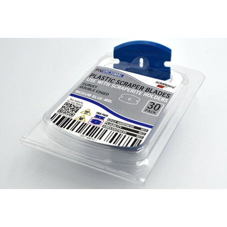 SCRAPERITE 3 pack blue curvy replacement blades