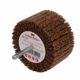 3M Scotch Brite Brush Sheets Mounted on Shaft Brown 75 mm x 45 mm x 6 mm