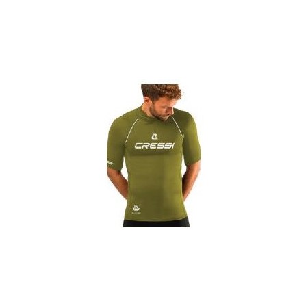 Cressi Camiseta Rashguard  uomo m/corta khaki xs/1