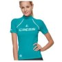 Cressi Camiseta Rashguard  donna m/corta turquesa l/4