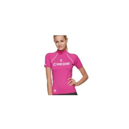 Cressi Camiseta Rashguard  donna m/corta fucsia xs/1