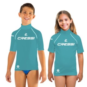 Cressi Camiseta Rashguard  infantil m/corta turquesa xs/1