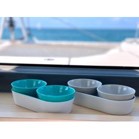 Marine Business Set Aperitivo Melamina Summer - Acqua, 3 Pzas