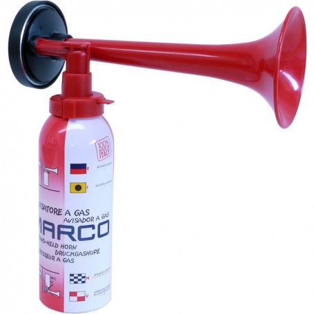 Bocina profesional a gas con trompeta de plástico para avisos acústicos en caso de emergencia u otras situaciones 
