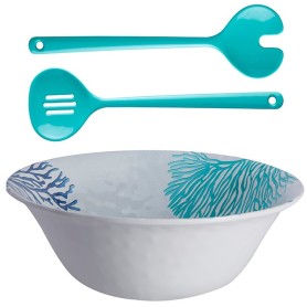 Marine Business Ensaladera Con Cubiertos Harmony  Mare, Set 3 Pc.