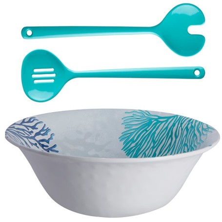 MARINE BUSINESS Salad Bowl With Cutlery Harmony - Mare, Set 3 Pc.