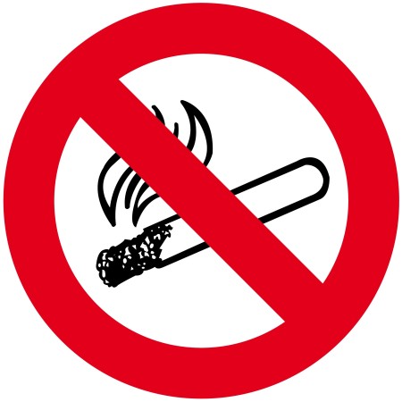 PVC Sticker ''No smoking'', Diam. 135mm