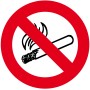 Pegatina de PVC ''No fumar'', Diám. 135mm