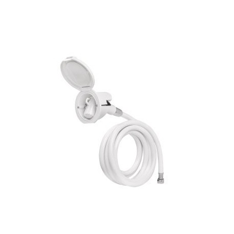 Ducha Blanca Redonda Manguera 3 Mts.  R-4