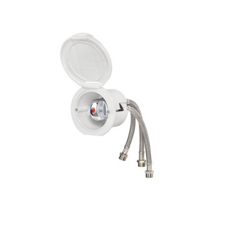 Mixer Tap+White Round Cover