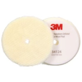 3M Perfect-It rotorbital polishing wool bonnet, 150 mm, white, 34124 (2u)