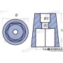 Anodo zinc punta eje  45mm Tecnoseal