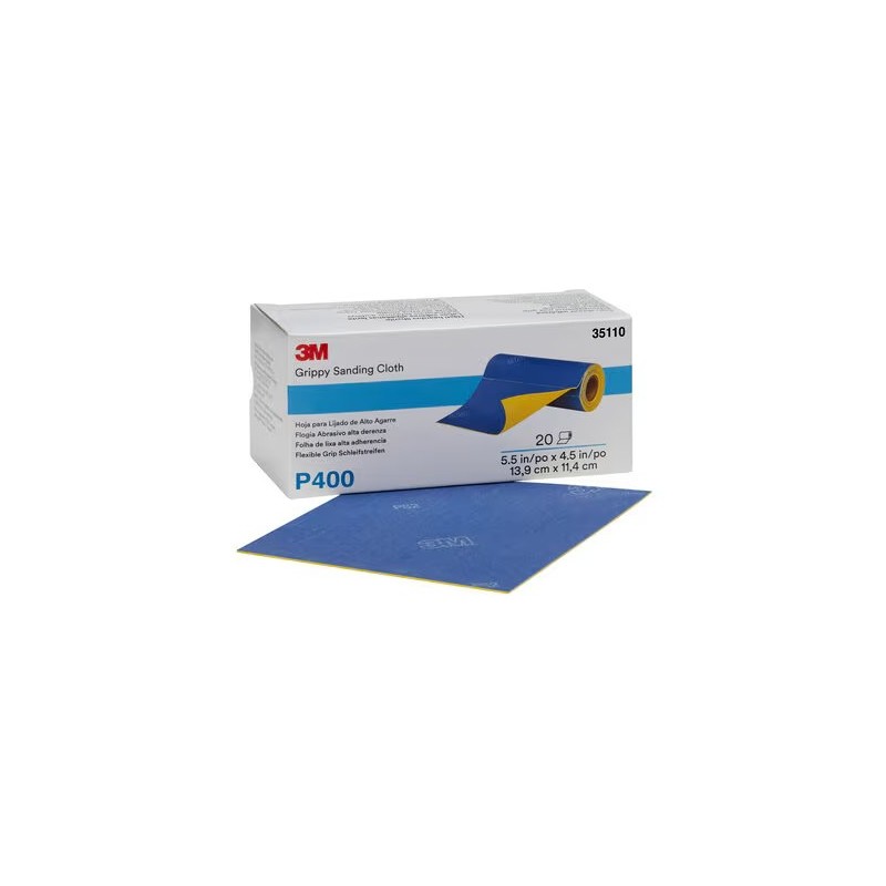 3M Hoja Abrasiva De Alto Agarre, 139 mm x 114 mm, P400, 35110