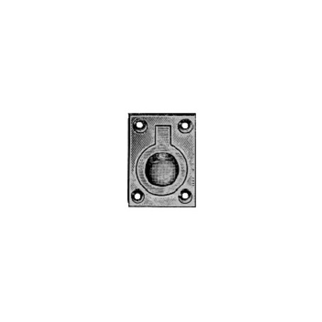 Flush ring rectangular chrome 50x38mm d&c