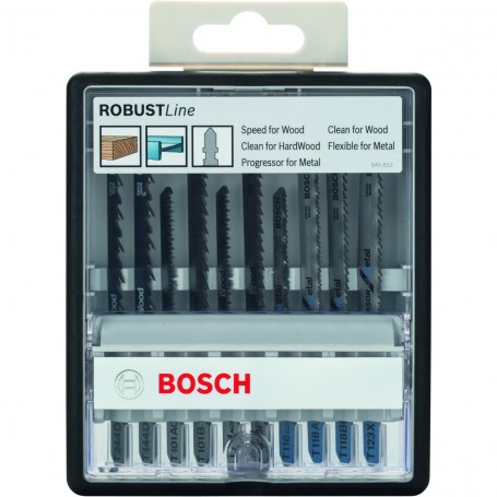 Bosch set 10 sierras calar madera metal