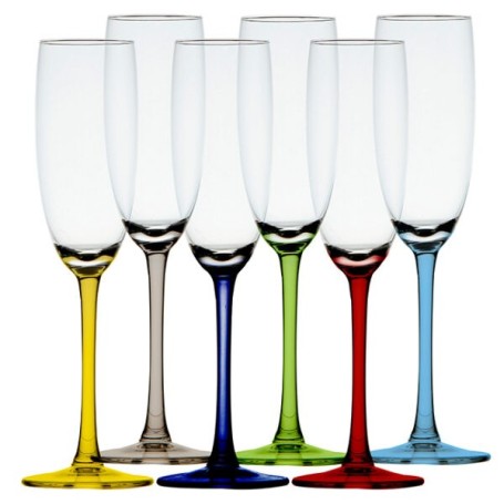 Copa Champagne  Ecozen Antideslizante Party Colores 6pzas