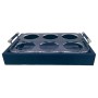 Bandeja Con Soporte Para Vasos Waves- Azul M
