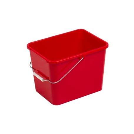 Cubeta plástico rojo de 14L
