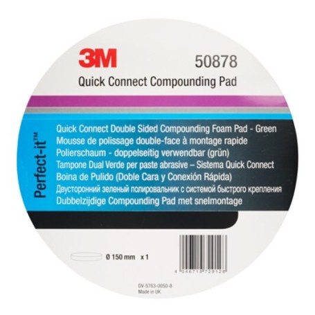 3M Quick Connect Compounding pad Blue 150mm