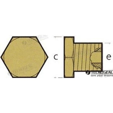 Tecnoseal cooler anode plug 1/4 bspt