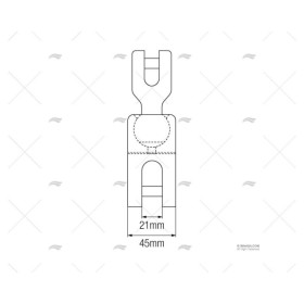 Anchor connector 10mm chain stainless steel